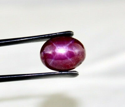 Certified A+top Natural 6 Line Star Ruby Oval Cabochon 11.53 Ct Gem For Ring
