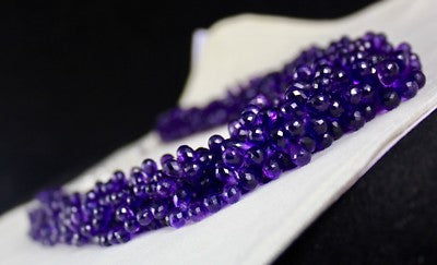 Certified Natural Amethyst 1157 Ct Teardrop Sterling Silver Party Necklace