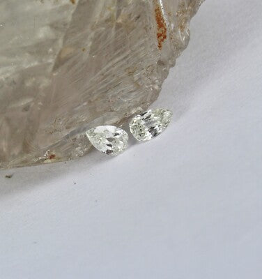Certified Natural Old Mine Cut Diamond Pear Stones 1.54 Ct For Earring Ring
