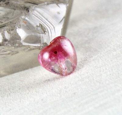Certified Natural Ruby Heart Cabochon 7.93 Ct Drilled Gemstone Ring Pendant