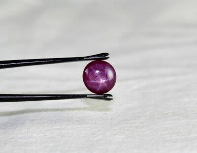 Certified Natural 6 Line Star Ruby 5.68 Ct Round Cabochon For Ring Pendant