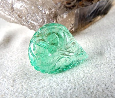 Certified Natural Colombian Emerald 19.22 Ct Gemstone Ring/pendant