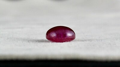 Certified Gtl Natural Untreat Burmese Ruby 6.21 Ct Round Cabochon Gem Ring