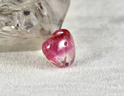 Certified Natural Ruby Heart Cabochon 7.93 Ct Drilled Gemstone Ring Pendant