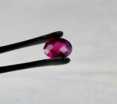 Natural Rubellite Pink Tourmaline 9x7mm Oval Cut Gemstone 2.57ct For Ring