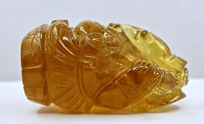 Brown Fluorite Gemstone 1930ct 3.25" Lord Ganesha Statue For Decor