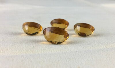 Natural Yellow Citrine Oval Cut Set 4 Pcs 27.19 Ct Gemstone Earring Pendant