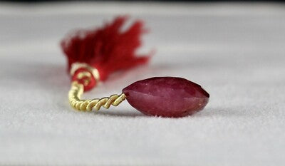 Natural Untreated Ruby Carat Weight Beads Heart Drop 1 Pcs 14.95 Cts Gemstone