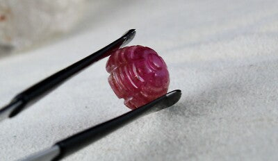 Certified Natural Pink Tourmaline Carved Flower 14 Pcs 59.30 Ct Necklace Set