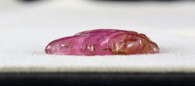 Natural Multi Tourmaline Carved Leaf 28.28 Cts Gemstone Pendant Brooch