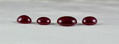 Certified Top Unheat Natural Ruby Oval Cabochon 26.14 Ct Gemstone Jewelry Set