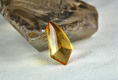 Natural Yellow Citrine 22.46ct Fancy Faceted Gemstone Pendant Designing