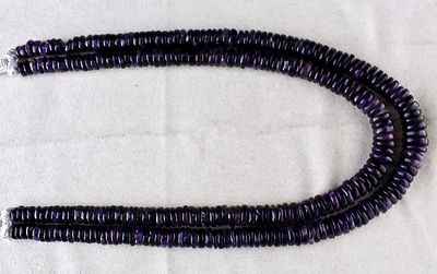 Natural Dark Amethyst Beads 781ct Gemstone Fashion Necklace 2 Line