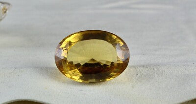 Certified 32mm Oval Cut Natural Citrine Pendant 87.60ct Top Gemstone For Women