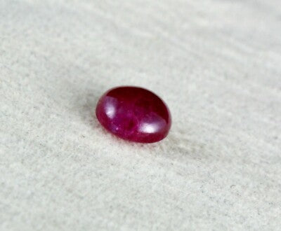 Certified Gtl Natural Untreat Burmese Ruby 6.21 Ct Round Cabochon Gem Ring