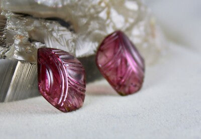 Natural Pink Tourmaline 17.92 Ct Gemstone Pair For Earring Design