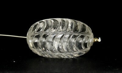 Natural White Rock Crystal Quartz Carved Round Bead 1 Pcs 264 Ct Gemstone