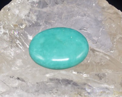 Certified Natural Blue Turquoise Oval 26mm 27.64 Ct Loose Gemstone Pendant