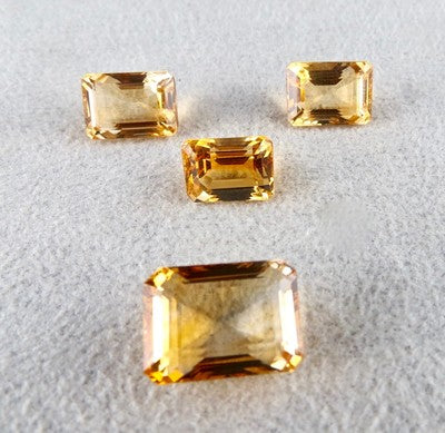 Natural Citrine Octagon Cut Gemstone 33 Ct For Earring Ring Pendant Set