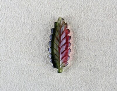 Natural Multi Tourmaline 8.30 Cts Carved Leaf Gemstone Pendant Ring Designing