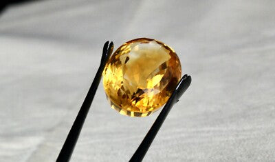 Certified Yellow Citrine Oval Cut 16 Pcs 256ct Gemstone Necklace For Women