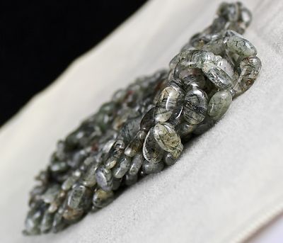 Natural Rutilated Quartz Beads 1023 Ct Gemstone Sterling Silver Fashion Necklace