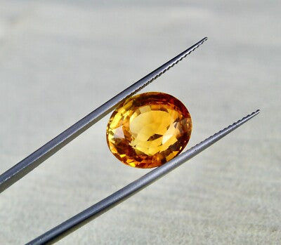 Natural Yellow Citrine Oval 9.31 Ct 14x12mm Loose Gemstone Ring Pendant
