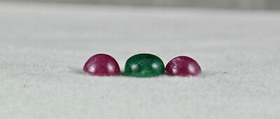 Natural Rubies Emerald Cabochon Round 3.44 Ct Gemstone For Design Ring