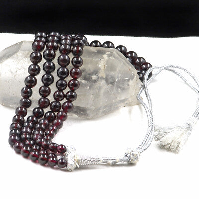 Garnet Red Round Beads Necklace 2 L 936 Ct Big Gemstone Fashion Jewelry