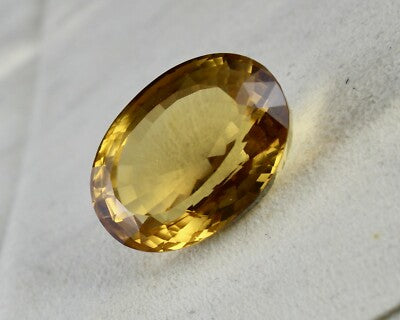 Certified 32mm Oval Cut Natural Citrine Pendant 87.60ct Top Gemstone For Women