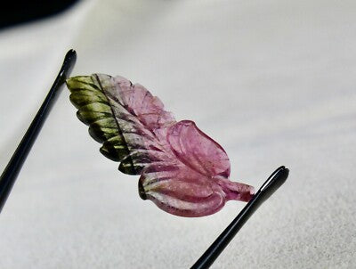 Natural Multi Tourmaline Carved Gemstone 13.22 Ct For Pendant Ring Brooch