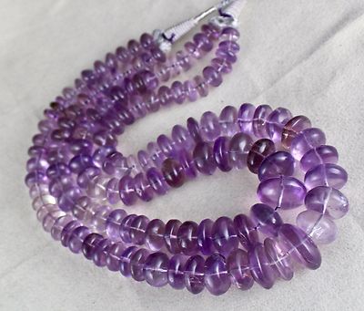 Certified Natural Amethyst Beads 1147 Ct Statement Necklace Purple Shaded