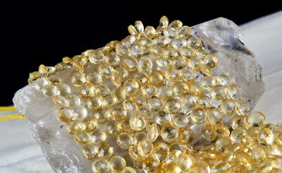 Certified Fine Yellow Citrine 522 Ct Teardrop Beads Fashion Necklace For Women