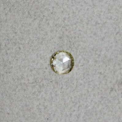 Certified Natural Rose Cut Yellow Diamond 0.71ct Round Gem For Ring Pendant