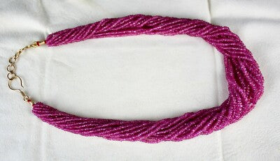 Certified Reddish Natural No Heat Burmese Ruby 547ct Gemstone Necklace