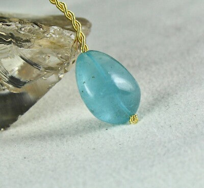 Blue Aquamarine Nugget Beads 22.82ct Drilled Gemstone Pendant