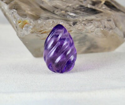 Natural Amethyst Tear Drop Pendant 21 X 14 Mm 28.05 Cts Gemstone Hanging