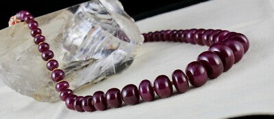 Certified Natural Untreated Ruby Beads 461 Ct Statement Gemstone Necklace