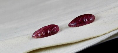 Natural Pink Tourmaline 28.18ct Carved 4 Pcs For Earring Designing