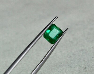 Certified 6x4mm Natural Emerald Octagon Cut 3pcs 1.64ct Gemstone Ring Wedding