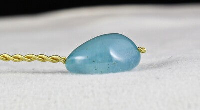 Blue Aquamarine Nugget Beads 22.82ct Drilled Gemstone Pendant