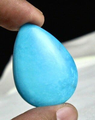 Certified Natural Arizona Turquoise Pear 39.96 Ct Loose Gemstone Pendant