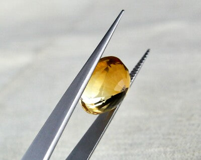 Natural Yellow Citrine Oval 9.31 Ct 14x12mm Loose Gemstone Ring Pendant