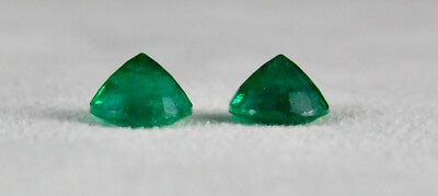Certified Natural Zambian Emerald Round Pair 4.41 Ct Loose Gemstone Earring