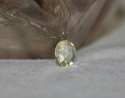Certified Natural Rose Cut Yellow Diamond 0.71ct Round Gem For Ring Pendant