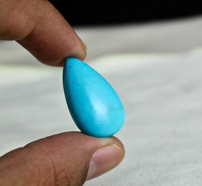 Natural Arizona Turquoise Pear Cabochon 18.93 Ct Gemstone For Ring Or Pendant