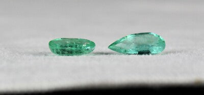 Certified Natural Colombian Emerald Pear & Oval Cut Gemstone Pendant 3.76 Ct