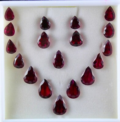 Certified Natural Rubellite Pink Tourmaline Pear Cut 61.20 Ct Loose Gemstone Set
