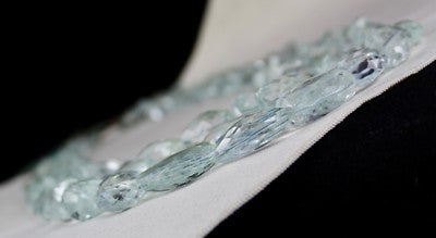 Certified Natural Untreated Aquamarine 1557ct Gem Faceted Tumble Beads Necklace