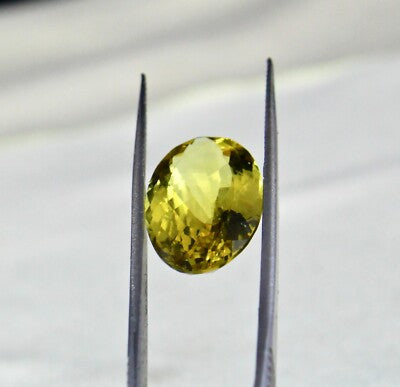 Certified Natural Untreated Yellow Aquamarine Helidor Oval 8.98 Ct Ring Pendant